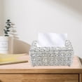 thumbnail image 5 of Peakora Crystal Tissue Box Sliver Crystal Napkin Holder Nordic Simple Fashionable Table Napkins Storage Box Diamond Tissue Box Cover 8.1*4.7*3.7in Home Deco, 5 of 22