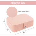 thumbnail image 5 of Jewellery Box Small Travel Jewelry Organiser Storage Case for Necklace Rings Bracelets Earrings Premium Faux PU Leather Jewellery Gift Box Girls Women, 5 of 5