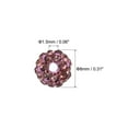 thumbnail image 2 of Unique Bargains Perles d'Argile en Strass 8mm, Lot de 100 Perles Rondes en Argile Polymère Cristal, Violet, 2 of 6