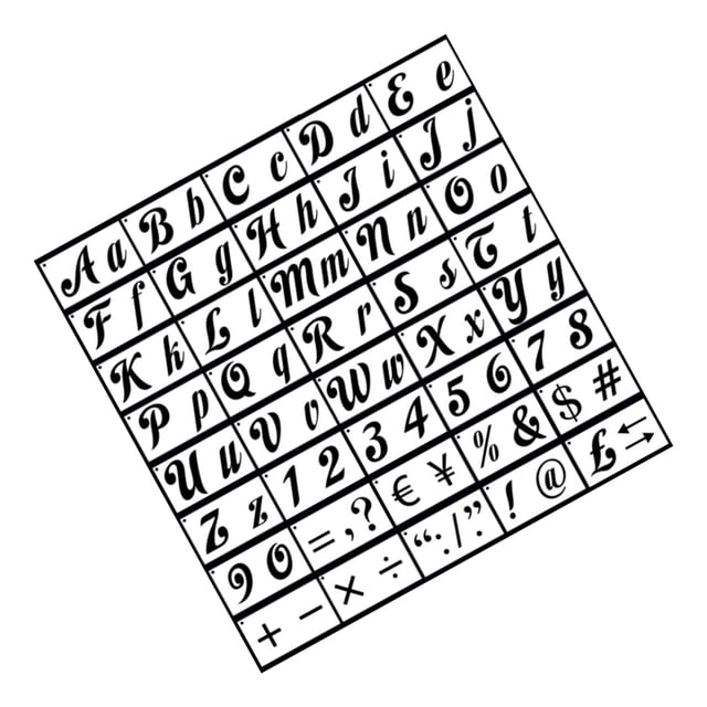 Kearding Plantillas para números de letras, dibujo del alfabeto, manualidades, pisos de , decoración de moldes, libro de recortes colorear, pinturas