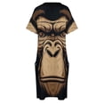 thumbnail image 4 of Chimpanzee face of a stern chimpanzee. Color version. Loose Pocket Dress dress for woman beach dress, 4 of 6