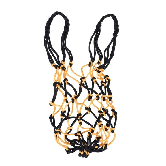 Soimiss Black Nylon Mesh Net Bag Drawstring Basketball Soccer Ball Carrier Storage