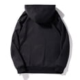 thumbnail image 4 of WREESH Casual Gym Athletic Hoodie for Men Fashion Solid Drawstring Hooded Sweatshirt with 1/2 Zipper and Pockets Black, 4 of 5
