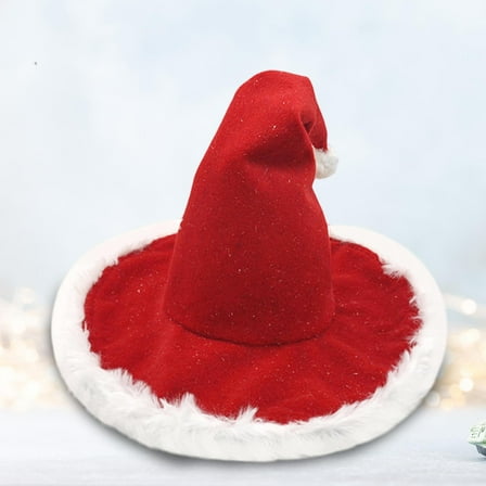 freneci Christmas Witch Hat Adults Dress up Party Favor Carnival Xmas Cap Wizard Hat