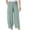 Mint Green, variant on Cotton Linen Tulip Pants for Women Plus Size Baggy High Stretchy Waisted Wide Leg Pants Summer Fashion Vintage Print Capris Pants with Pockets