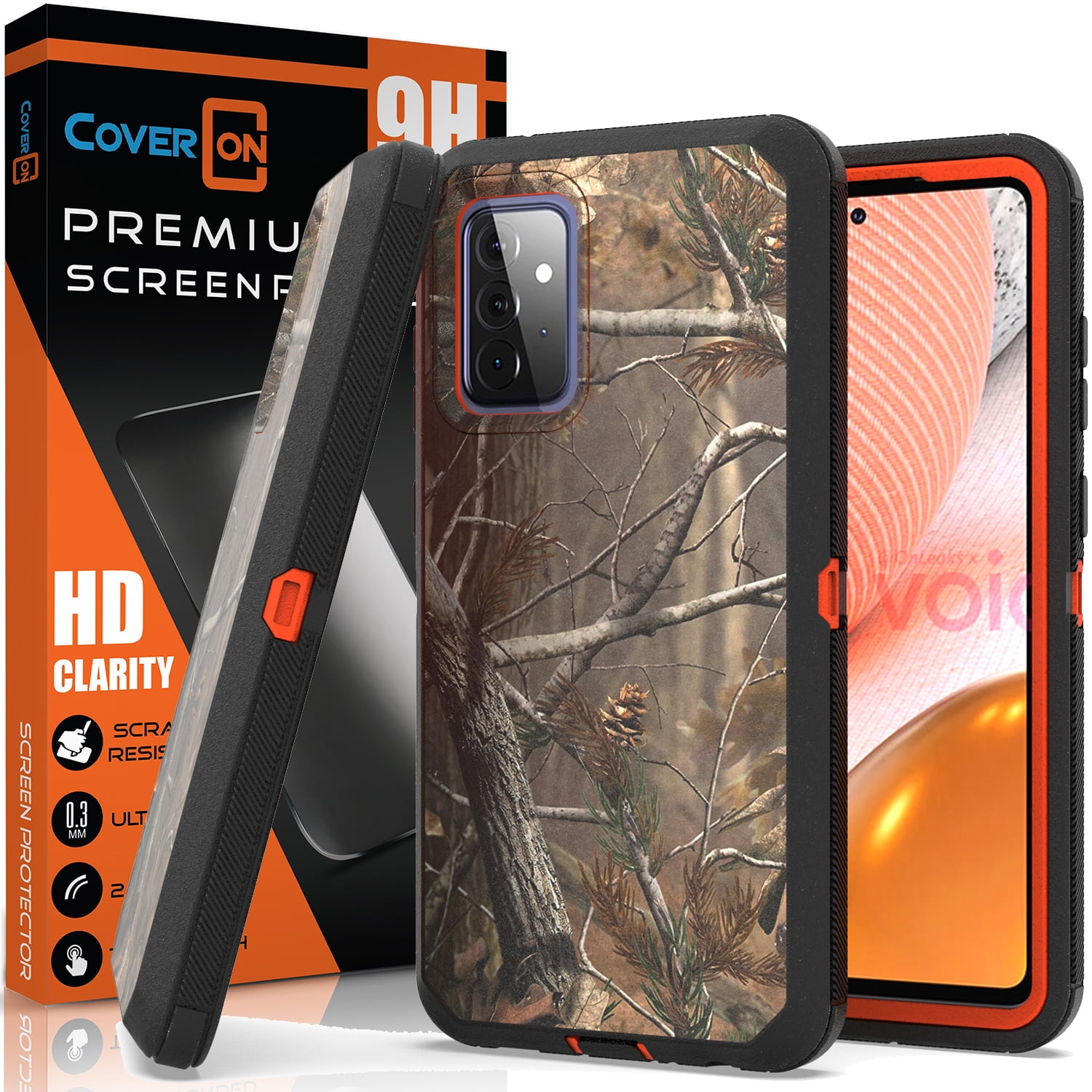 CoverON For Samsung Galaxy A52 Case and Screen Protector Tempered Glass