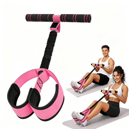 BESTSKY Pedal Resistance Band with Handles,Foot Pedal Resistance Bands for Women,Core Abs Leg Training,Exercise Bands for Full Body Workout Fitness,Home Gym Equipment,Pilates&Physical Therapy