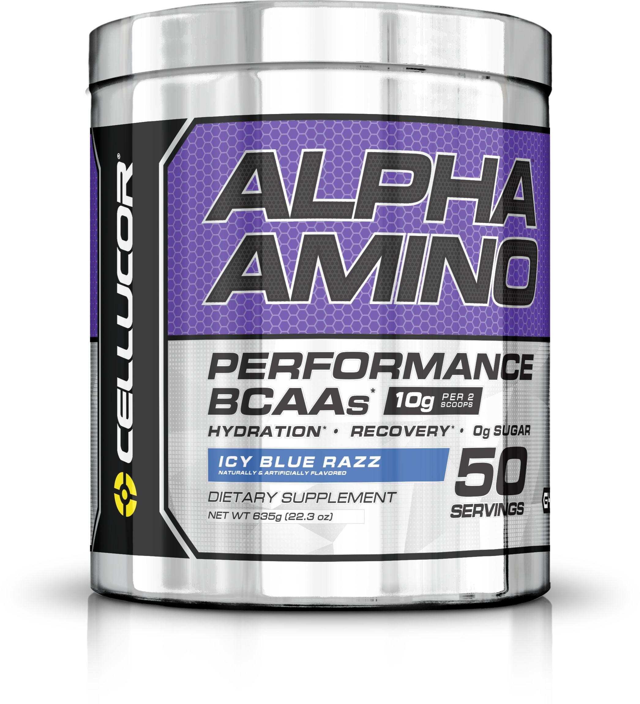 Cellucor Alpha Amino, BCAA Powder, Icy Blue Razz, 50 Servings - Walmart.com