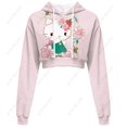 thumbnail image 4 of Hello Kitty Chandail à Capuche Court à Manches Longues pour Femmes, Décontracté, Ample, Mode, 4 of 7