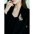 thumbnail image 6 of Solennerer Dress Cheongsam Accessories Corsage Women's Autumn and Winter Coat Coat Decoration Luxury High-end Phoenix Brooch, 6 of 11