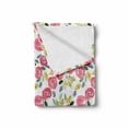 thumbnail image 2 of Floral Soft Flannel Fleece Throw Blanket, Watercolor Effect Painting of Flowers Fine Art Style Spring Flora, Cozy Plush for Indoor and Outdoor Use, 50" x 60", Multicolor, by Ambesonne, 2 of 6