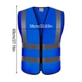 thumbnail image 4 of High Visibility Running Reflective Vest Night Work Blue Top, 4 of 8