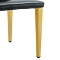 thumbnail image 6 of NYEESS Set of 4 Black PU Dining Chairs with Gold Metal Legs, Modern Minimalist Style, 6 of 11