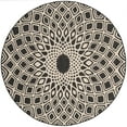thumbnail image 6 of SAFAVIEH Courtyard Thane Abstract Indoor/Outdoor Area Rug, Black/Beige, 6'7" x 9'6", 6 of 11