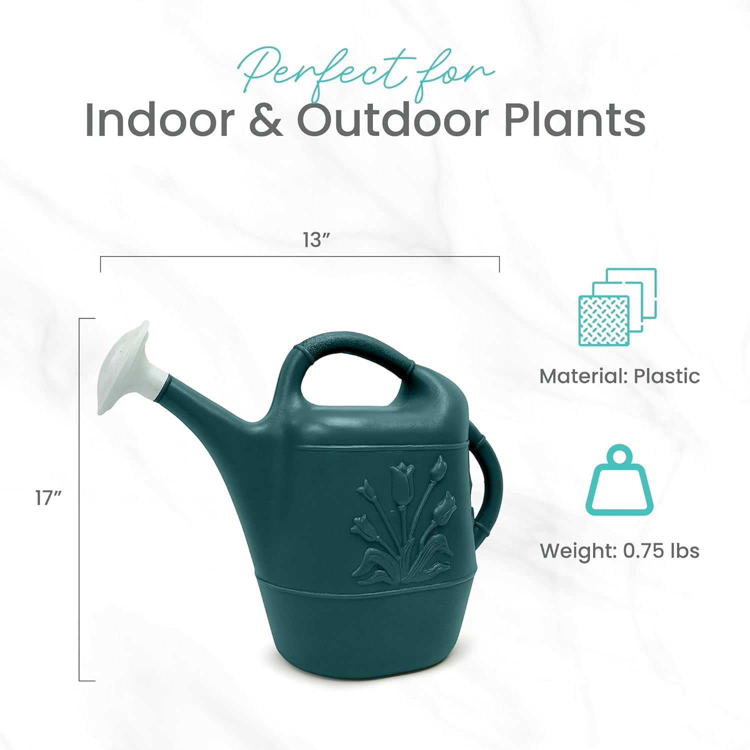 WJSP Watering Can 2 gallon Hunter Green for Garden Indoor Plants