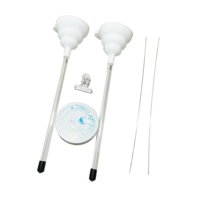 Tnarru 2 Pieces Beading Funnels Bead Crafting Tools Clay Bead Stringing Tool with Beading Pins Beading Tools Kit for Jewelry Making , With Thread and Clip