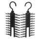 thumbnail image 4 of Perchero de plástico para corbatas, 2 unidades, para armario, con gancho giratorio de 360 grados, color negro, 4 of 15