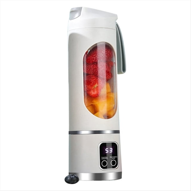 Licuadora Portátil Recargable por USB, Mini Trituradora de Hielo de 8 Cuchillas con Pantalla Digital, 3 Modos, Licuadora Portátil