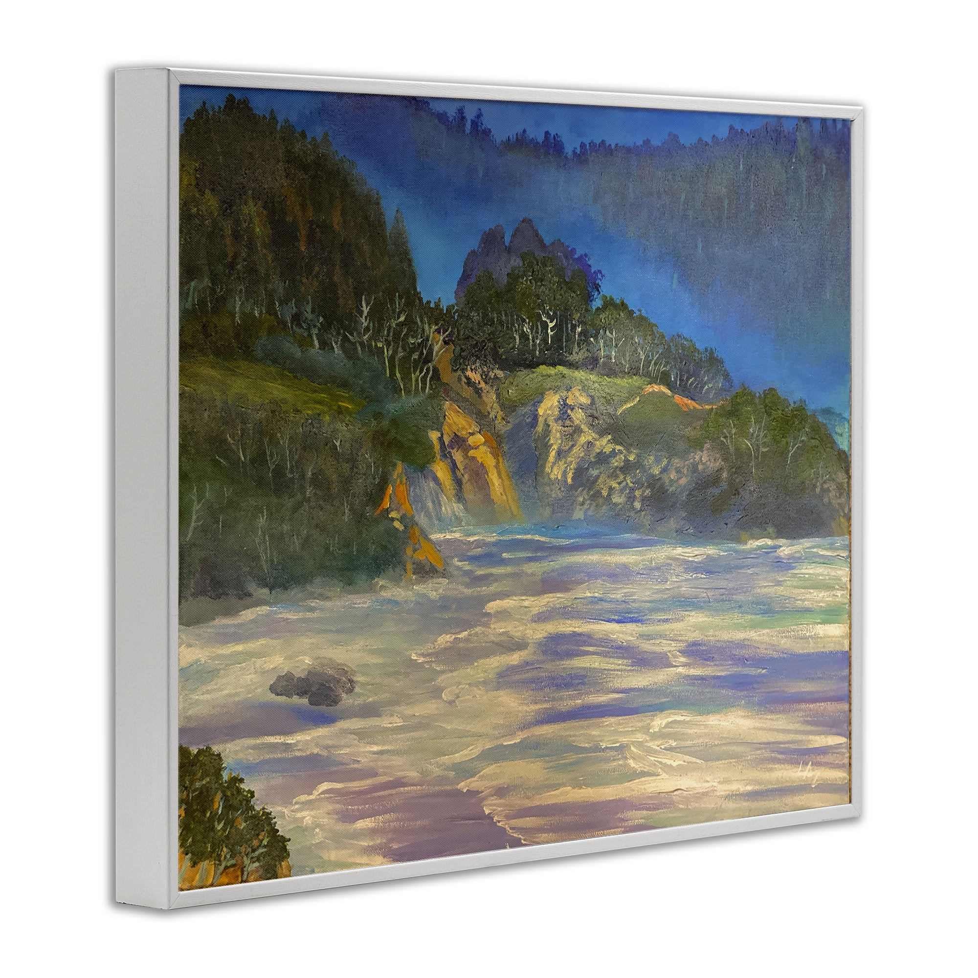 Stupell Industries Natural Wilderness Coastline White Framed Giclee Art, design by Lee Ann Zirbes