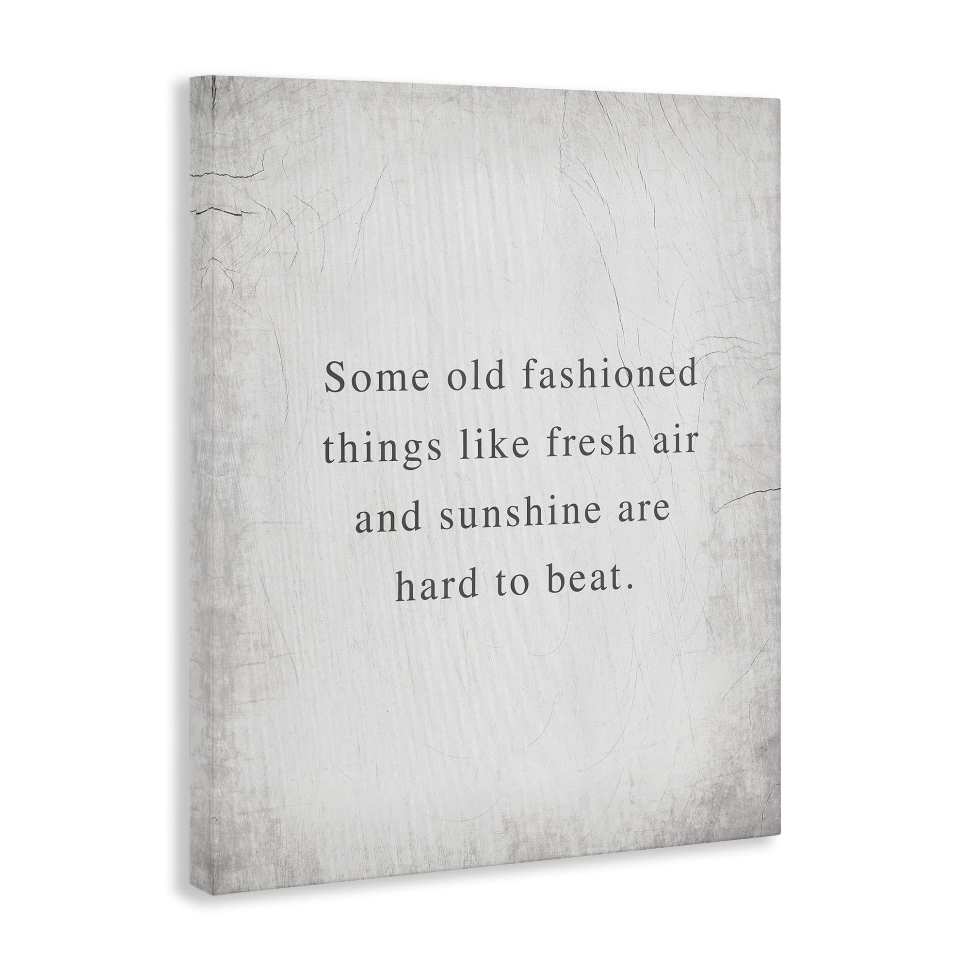 Stupell Industries Fresh Air & Sunshine Sentiment Text & Numbers Painting Wrapped Canvas Art Print Wall Art, 16 x 20