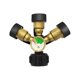 thumbnail image 1 of 3 Way Propane Splitter with Gauge and Shut-Off Valve 3 Y Propane Gas Splitter Propane LP Tank Tee Gauge Adapter, 1 of 5