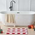 thumbnail image 3 of Alfombra de baño CozoCube Christmas a cuadros de microfibra antideslizante, 3 of 6