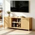 thumbnail image 5 of Hassch 58" TV Stand with 2 Doors for TVs up to 70", Media Console Table with Adjustable Shelf, Entertainment Center for Living Room, Bedroom,Natural, 5 of 6
