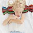 thumbnail image 6 of Salouo Mexican Serape Blanket Stripes Pattern Cute Bolster Pillow,Cylindrical Pillow Long Pillow for Bed Round Side Pillow for Knee/Leg/Neck ,- Length 24.4" x 9.8" Diameter, 6 of 8