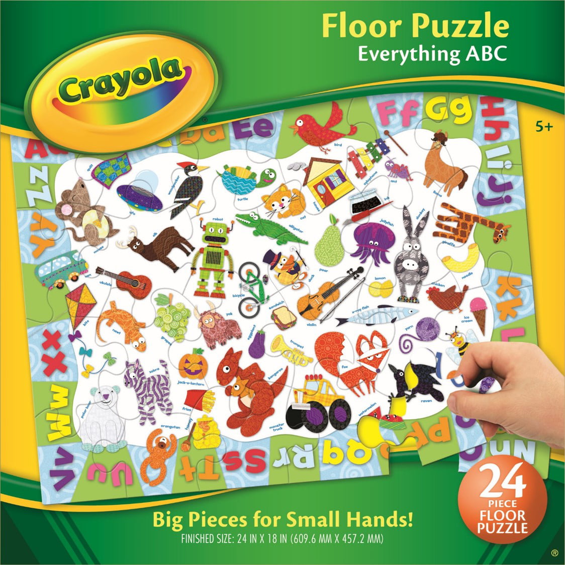 Details about   Crayola Playful Counting Floor Jigsaw Puzzle Everything ABC 24 Pieces NEW Sealed 