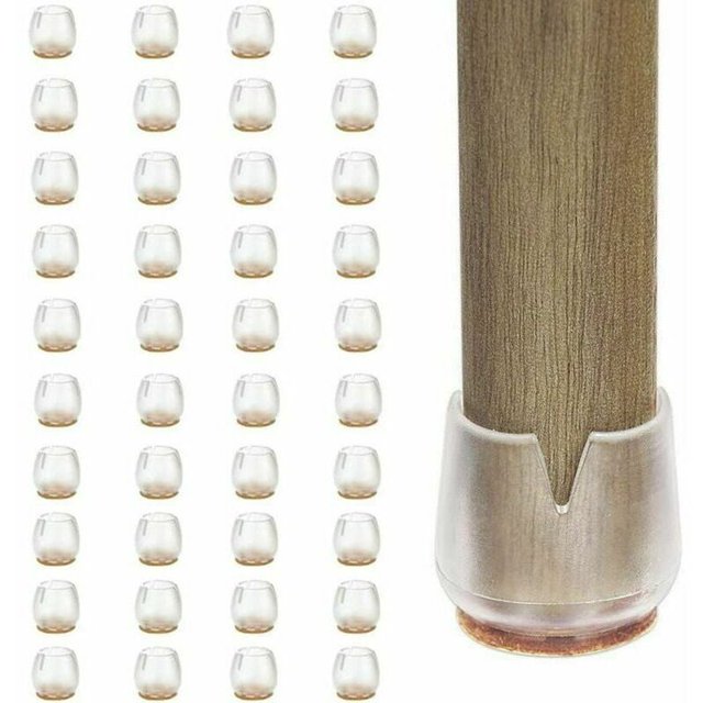 Embouts de Pieds de Chaise en Silicone pour Protection des Meubles, 40 Pcs, Résistants aux Rayures, Protection de Sol - 17-21mm