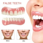 MLfire Whitening Teeth Fake Cosmetic Tooth Denture Silicone Smile Veneers Beauty Tool False Tooth Oral Care Upper Lower Teeth