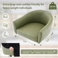 thumbnail image 6 of FIRAVOE Bar Stools Set of 4 (19.7" Large Base) Swivel Bar Stools with Back & Arms (24"-34" Height) Adjustable Faux Leather Barstools Bar Chairs for Kitchen Island, Green, 6 of 10