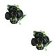 thumbnail image 3 of Naiovety Peonías artificiales Flores de seda Simulación falsa Ramo de cinco cabezas Rosas de imitación Florales Centro de Adornos Negro Negro Púrpura 2Conjunto, 3 of 6