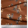 thumbnail image 4 of Soimoi Polyester Crepe Fabric Beagle,Cane Corso & English Cocker Spaniel Dog Printed Fabric 1 Yard 52 Inch Wide, 4 of 5