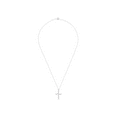 thumbnail image 3 of Women's Finecraft 1/10 cttw Diamond Cross Pendant Necklace in Sterling Silver, 18", 3 of 6