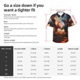 thumbnail image 3 of Cauagu Lava Dragon Print Hawaiian Shirt for Men,Casual Short Sleeve Button Down Shirts Summer Beach Men's Regular-Fit Short-Sleeve Print Shirt -X-Large, 3 of 6