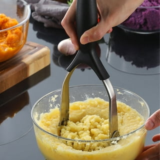 Stainless Potato Masher for Kitchen - Food Steel Masher - Single Handle  Fruit Smashers - Heavy Duty Chickpea Smasher - Utensil for Mashed