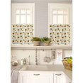 thumbnail image 5 of Sunflower 2 Panel Kitchen Curtains for Small Windows, Summer Botanical Farmhouse Floral Elegant Bathroom Tier Curtain, Short Window Treatment for Bedroom/Living Room 55"x36", 5 of 6