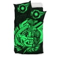 thumbnail image 4 of Juego de Cama Polinesio - Islas Marshall Juego de Funda Nórdica Padre e Hijo Verde, 4 of 6