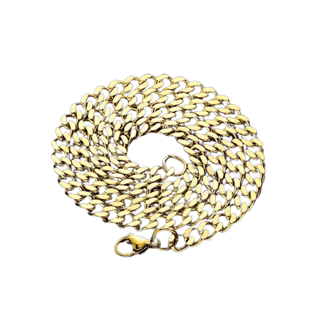 Havilah Women's Necklace 3mm 22 Inch Gold Stainless Steel Rope Chain Necklace Stainless Steel for Anniversary Trendy Fashion Accessories stylish jewellery