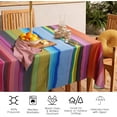 thumbnail image 6 of Outdoor Tablecloth with Umbrella Hole and Zipper, Rectangle Patio Table Covers for Spring/Summer, Machine Washable Outdoor Picnic Table Cloth (02stripes, 60" × 84" Rectangular), 6 of 6