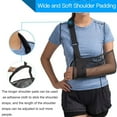 thumbnail image 5 of 1 Pcs Mesh Arm Shoulder Sling, Medical Shoulder Immobilizer for Shower, Adjustable Arm Brace for Torn Rotator Cuff Injury, Right Left Arm for Men Women, Shower Sling for Elbow, Wrist, Black, 5 of 9