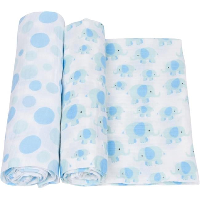 Elephant Muslin Swaddle 2 Pack Walmart