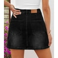 thumbnail image 5 of KISSMODA Skirts for Women Denim Mini Cargo Skirt Mid Rise Button Up Bodycon Y2k Trendy Summer Casual Jean Skirt, 5 of 5