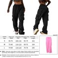 thumbnail image 2 of Pantalones Pantalones holgados para mujer, ajuste holgado, múltiples bolsillos, traje diario para niña picante (Negro L) Cgtredaw Negro T L para Mujer, 2 of 5