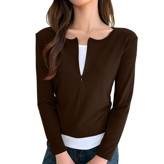 EDFBUYKRS Womens Dressy Casual Blouse Business Long Sleeve Tops Ruffle V Neck Work Shirt Fall Shirt 2026 M