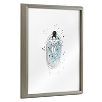 Blake Girl in a Bath 16 in x 20 in Framed Painting Art Prints, by Kate and Laurel