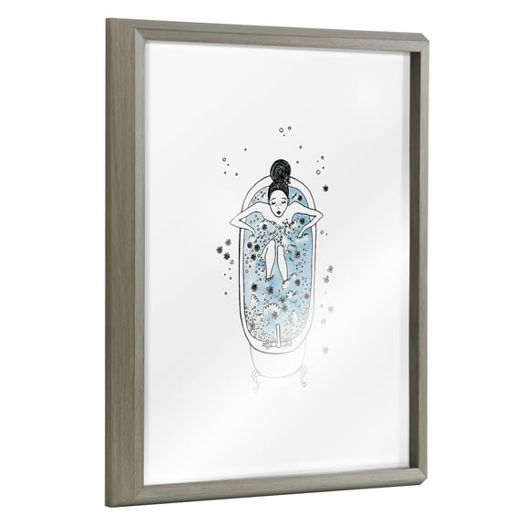 Blake Girl in a Bath 16 in x 20 in Framed Painting Art Prints, by Kate and Laurel