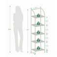 thumbnail image 4 of Bookcase Bookshelf, Tempered Glass Arched Bookshelf for More Storage, 4 of 6