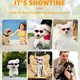 thumbnail image 5 of Gafas de sol para perros de raza pequeña, protección UV, gafas de sol para perros con forma de corazón y correa ajustable, 5 of 5